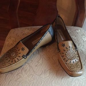 Brown and Black Brighton loafers